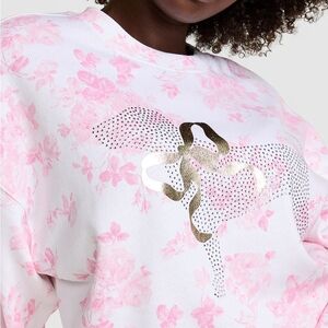 LoveShackFancy Pink Floral Sweatshirt